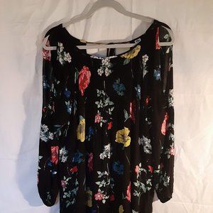Flowy black floral dress